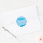 Sticker Rond Blue Sky Sea Nuds Élégant Modèle Blank tendance (Enveloppe)