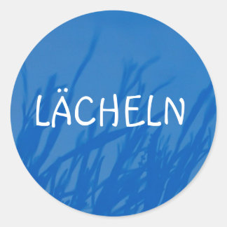 Sticker Rond Blue, SOURIRE