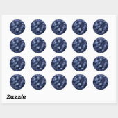 Sticker Rond Blue Sparkle (Feuille)