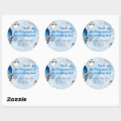 Sticker Rond Blue Starfish Tropical Christmas Wedding Labels (Feuille)