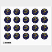 Sticker Rond BLUE TALISMAN, détail (Feuille)