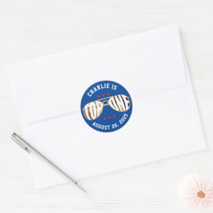 Sticker Rond Blue Top One Fighter Pilot Thème Premier anniversa