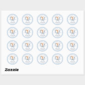 Sticker Rond Blue Utensils Cooking Bakery Thank you  (Feuille)