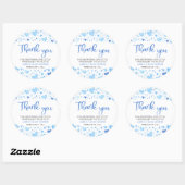 Sticker Rond Blue Valentine Boy Petit Baby shower amoureux (Feuille)