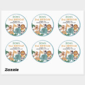 Sticker Rond Blue Wild Animal (Feuille)