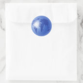 Sticker Rond Blue World Globe (Sac)