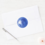 Sticker Rond Blue World Globe (Enveloppe)