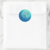 Sticker Rond Blue World Globe (Sac)