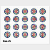 STICKER ROND BLUE YANTRA (Feuille)