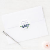 Sticker Rond Blueberries Blueberry Fruits Mariage Merci (Enveloppe)