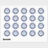 Sticker Rond Blueberries Imprimer Motif de fruits (Feuille)