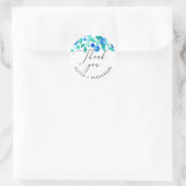Sticker Rond Blueberries vous remercie. Mariage de baies de boi (Sac)