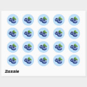 Sticker Rond Blueberry (Feuille)