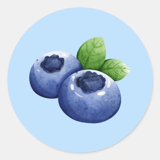 Sticker Rond Blueberry (Devant)