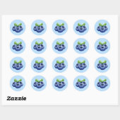 Sticker Rond Blueberry (Feuille)