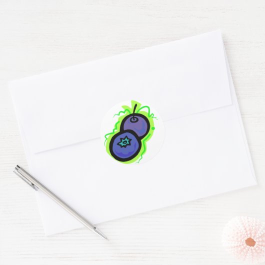 Sticker Rond Blueberry (Enveloppe)