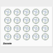 Sticker Rond Blueberry Baby Shower Thank You (Feuille)