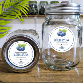 Sticker Rond Blueberry Canning Jar Label