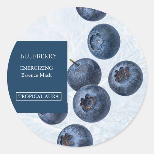 Sticker Rond Blueberry Facial Mask Label (Devant)