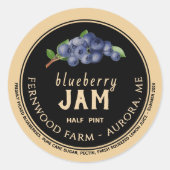 Sticker rond Blueberry Jam classique (Devant)