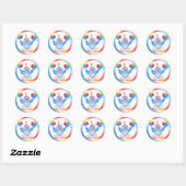 Sticker Rond Bluebird (Feuille)