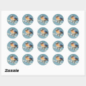 Sticker Rond Bluebird (Feuille)