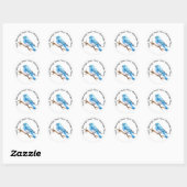 Sticker Rond Bluebird de montagne (Feuille)