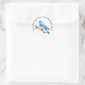 Sticker Rond Bluebird de montagne (Sac)