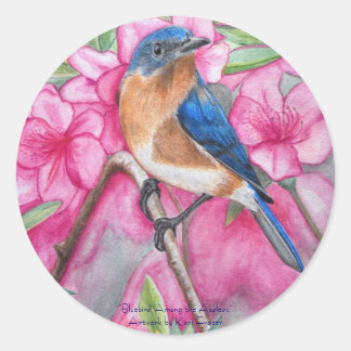 Sticker Rond Bluebird Parmi les TICKERS Azaleas