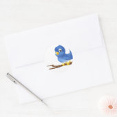 Sticker Rond Bluebird sur la branche de l'arbre (Enveloppe)