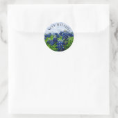 Sticker Rond Bluebonnet Blue Flower Texas texan Floral (Sac)