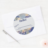 Sticker Rond Bluebonnet, Boho Country, Self Introduction (Enveloppe)