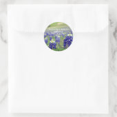 Sticker Rond Bluebonnets Blue Flowers Texas Floral Mariage (Sac)