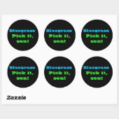 Sticker Rond Bluegrass : choisis-le, mon fils ! (Feuille)