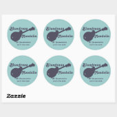 Sticker Rond Bluegrass Mandolin - Toutes les percussions dont v (Feuille)