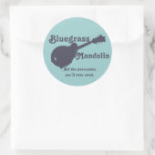 Sticker Rond Bluegrass Mandolin - Toutes les percussions dont v (Sac)