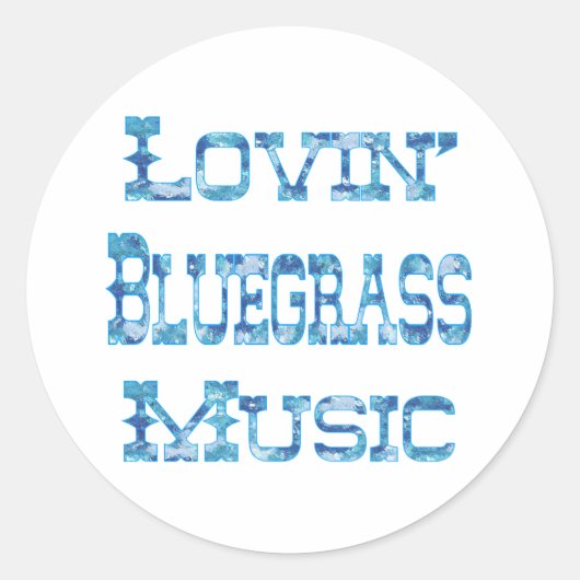 Sticker Rond Bluegrass Music (Devant)
