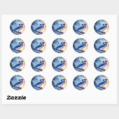 Sticker Rond Bluejay (Feuille)