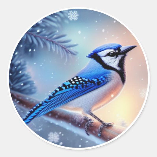 Sticker Rond Bluejay (Devant)
