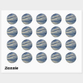 Sticker Rond Blues Abstrat (Feuille)
