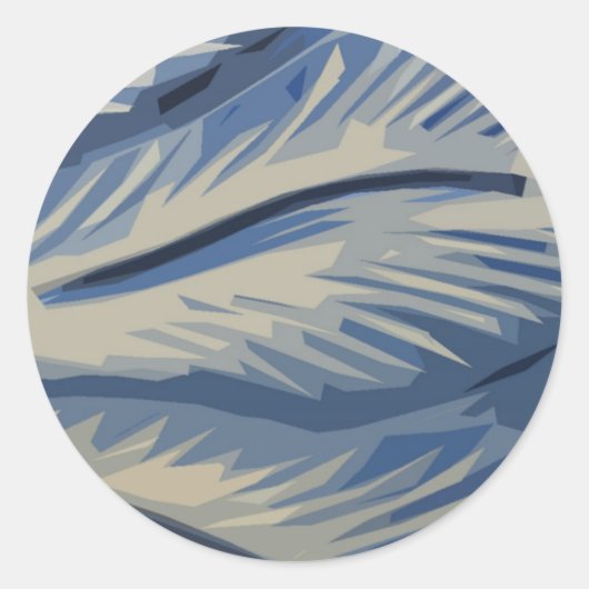 Sticker Rond Blues Abstrat (Devant)