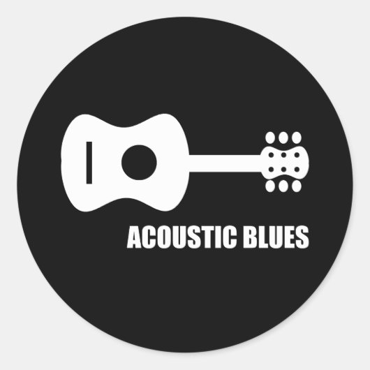 Sticker Rond Blues acoustiques (Devant)
