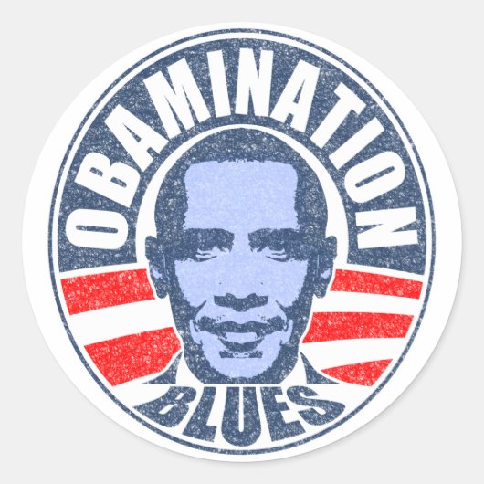 Sticker Rond Blues d'obstruction (Devant)