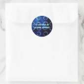 Sticker Rond bluetexture, je préfère la plongée sous-marine ! (Sac)