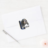 Sticker Rond Bluetick Coonhound Dons (Enveloppe)