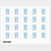 Sticker Rond Bluetoot Drôle Technique Pun de dent bleue  (Feuille)