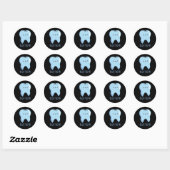 Sticker Rond Bluetooth Drôle Technique Blue Tooth Pun Fond Somb (Feuille)