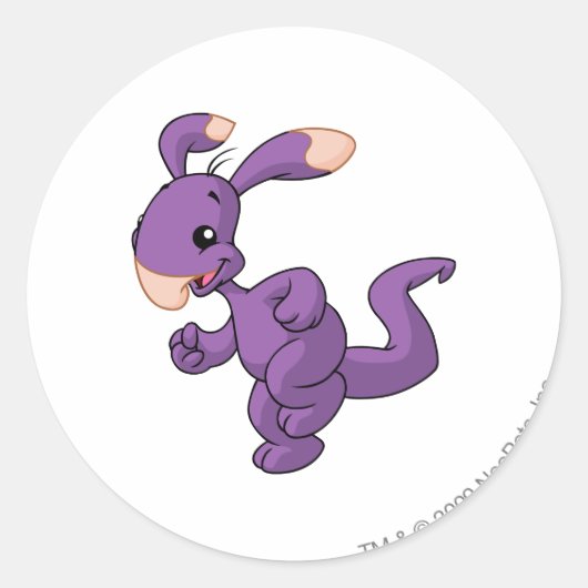 Sticker Rond Blumaroo Purple (Devant)