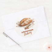 Sticker Rond Blush Artisan Bread Bakery Business (Enveloppe)