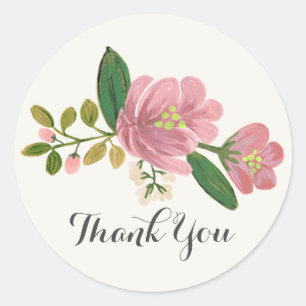 Sticker Rond Blush Bouquet Mariage